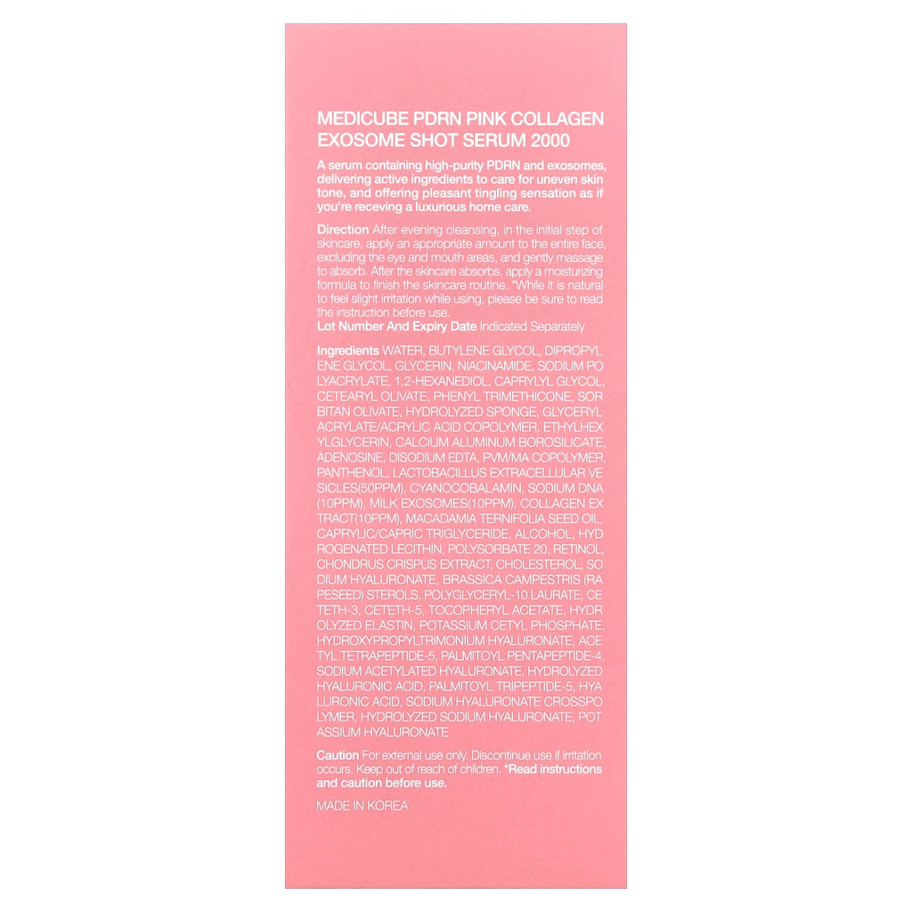 Medicube PDRN Pink Collagen Exosome Shot 2000 Sérum Facial 30ml
